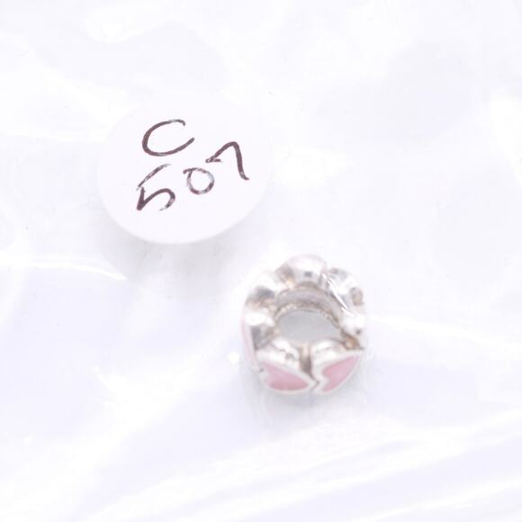 ZABLE Sterling Silver Pink Hearts Bead Charm - Picture 10 of 10